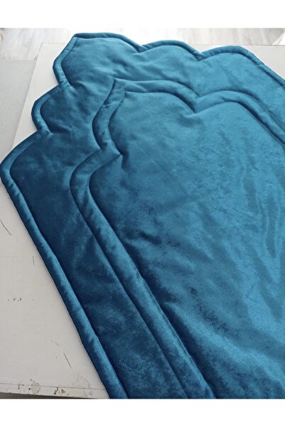 ÇEYİZAL Kadife Seccade (turkuaz-yeşil)