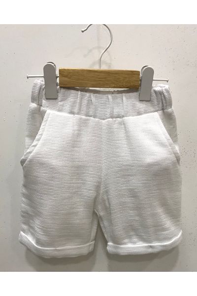 Çikoby Baby Boy White Shorts