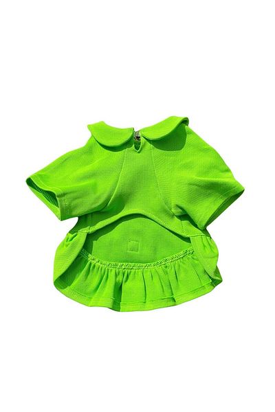 Bi Dolap Ponçik Bi Cute T-Shirt Pistachio Green Soft Textured Fabric Cat Dog Apparel & T-Shirt