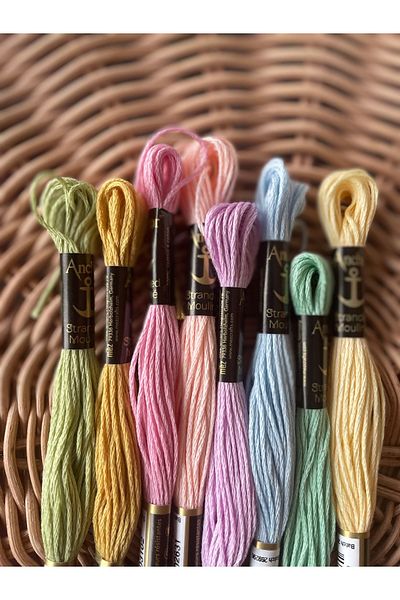 BibuPunch Bibu Anchor Muline Embroidery Floss Specially Selected Pastel Colors