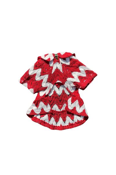 Bi Dolap Ponçik Bi Sweet Girl Red White Cat Dog Clothes & T-shirt