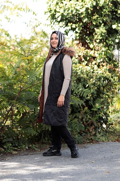 Zey&Ka Butik Plus Size Sapphire Double Sided Zippered Pocket Vest