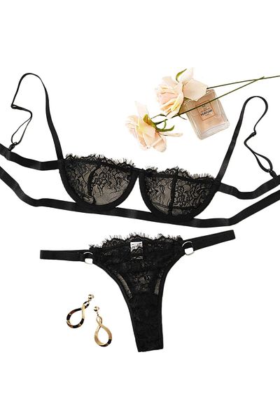 Mk Claws Stefani Bralet Floral Lace Underwire Σετ σουτιέν + Δώρο κοσμήματος έκπληξη