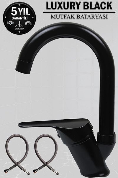 tesitay Black Kitchen Faucet Sink Tap Faucet Fixture Irmak Square Matte Black Kitchen Faucet Irmak
