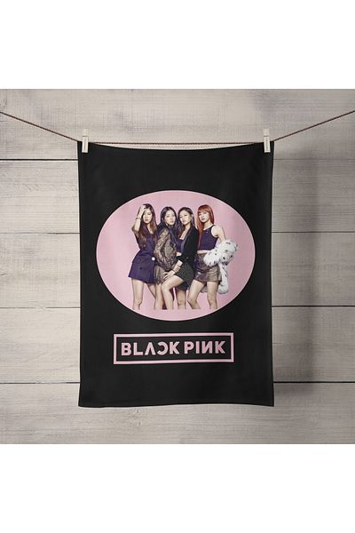 Erays Home Erayshome Black Pink Printed Hand and Face Towel