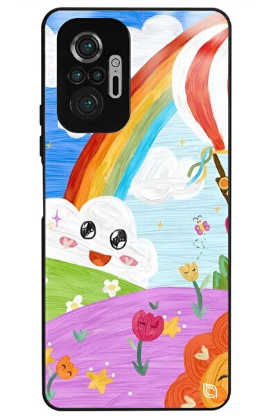 WANNA PROTECT Xiaomi Redmi Note 10 Pro Kamera Korumalı Gökkuşağı Balon Premiu...