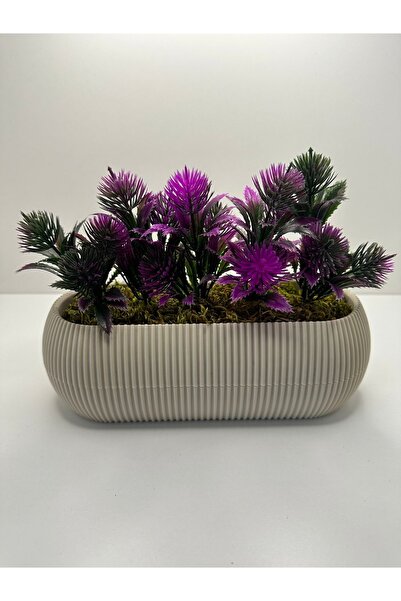 BYSHOME زهرة اصطناعية فوشيا إبرة صنوبر في وعاء طويل ديكور طاولة المطبخ والحما...