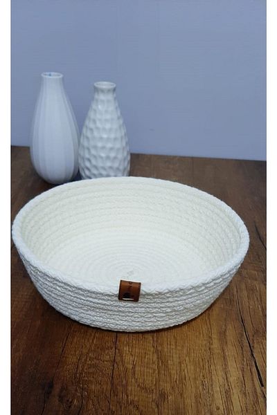 epncollection Basket Bread Multi-Purpose Wicker Basket Presentation Knitted 1 Piece