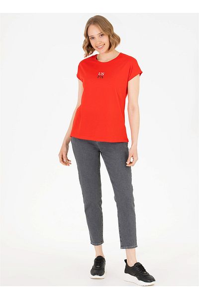 U.S. Polo Assn. Talie normală Picior normal Pantaloni confortabili din denim pentru femei Indigo Rıves23y-g