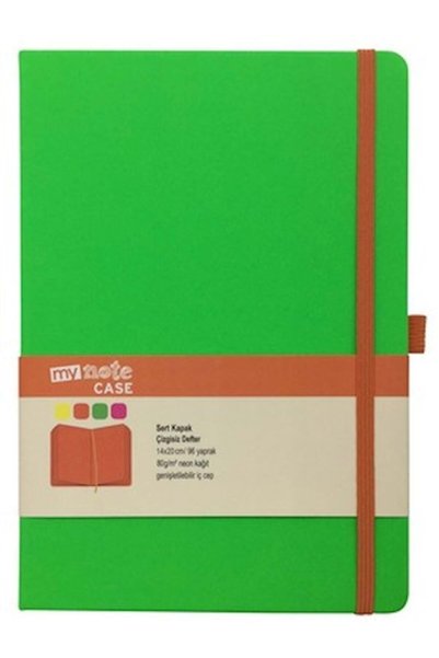Generic Brand Case Hard Cover Unlined Neon Orange Notebook 96 Sheets 14x20 cm