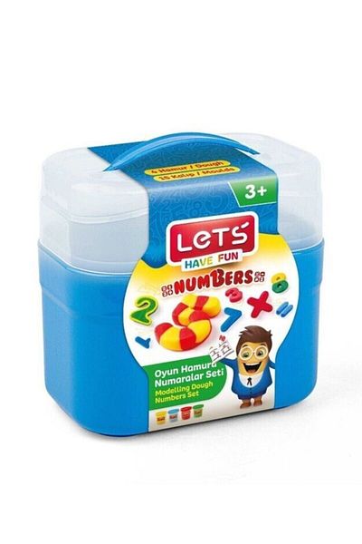 Lets Play Dough Numbers Set - 4x75 gr 19 Pieces L-8497