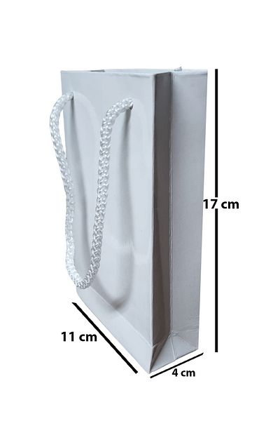 ecenplast White Drawstring Cardboard Bag 11x17 Cm - 25 Pieces