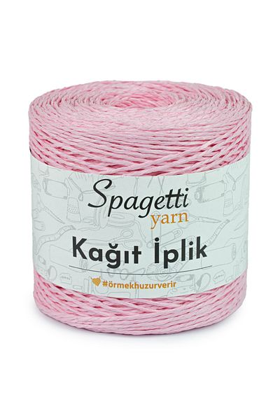 Spagettiyarn Χάρτινο σχοινί ανοιχτό ροζ πλεκτό νήμα