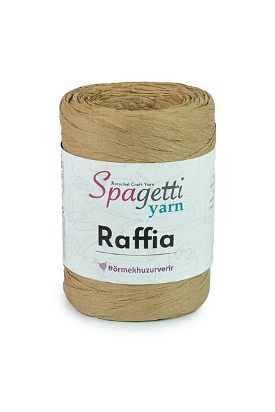Spagettiyarn Νήματα πλεξίματος χειρός Raffia Beige