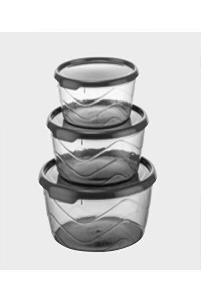 Bayev Ak 658 3 Size Round Storage Container Set - Breakfast Food Storage Container with Lid