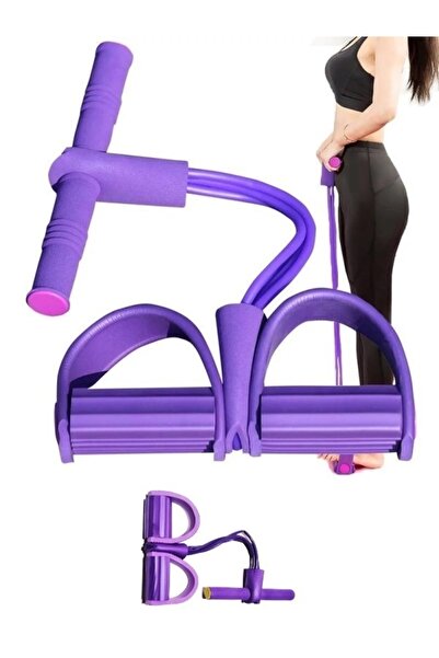 PerfectTrade Kas Geliştirme Kondisyon Yayı 4 Lastikli Ayak Pedallı Direnç Spo...