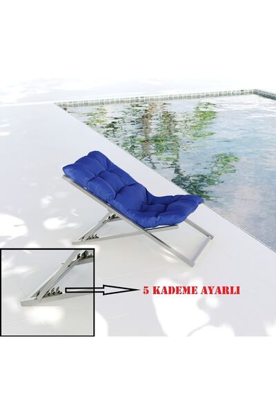Fahrettin Küçük Katlanır Kamp Sandalyesi Minderli Şezlong Araç Içi Plaj Deniz...