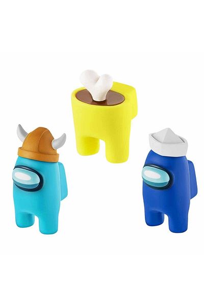 BAŞEL OYUNCAK Among Us 3-Piece Figure Pack S:2 - Navy-Blue-Yellow