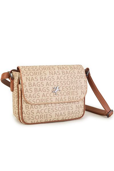 By Hakan Nas Bag-1289 Written Γυναικεία Τσάντα ώμου Τσάντα ώμου Mink Tan