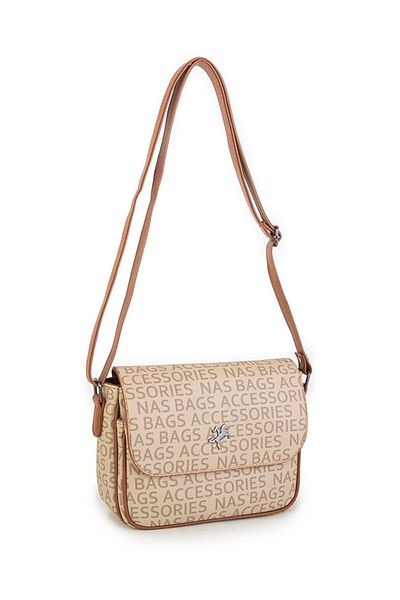 By Hakan Nas Bag-1289 Written Γυναικεία Τσάντα ώμου Τσάντα ώμου Mink Tan