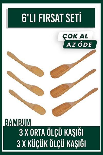 Bambum Terne - 6'lı Ölçek Kaşığı Seti