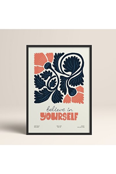 HOMEPACK Crna slika u drvenom okviru, uokviren poster, umetnički moderni zidn...