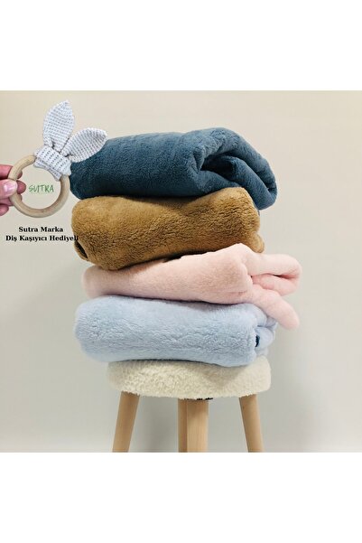 Bibaby %100 Wellsfot Yumuşak Bebek Battaniyesi Sutra Marka Diş Kaşıyıcı Hediyeli