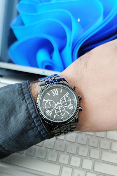 ÇENÇEN Siyah Unısex Çelik Analog Kol Saati