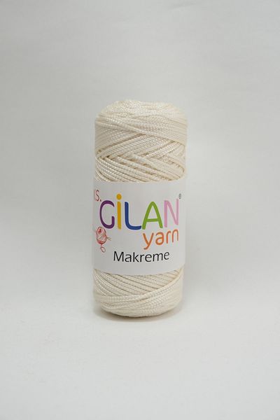 KS Gilan Natura Polyester Macreme Thread 100 Gram White No: 271 1 Piece