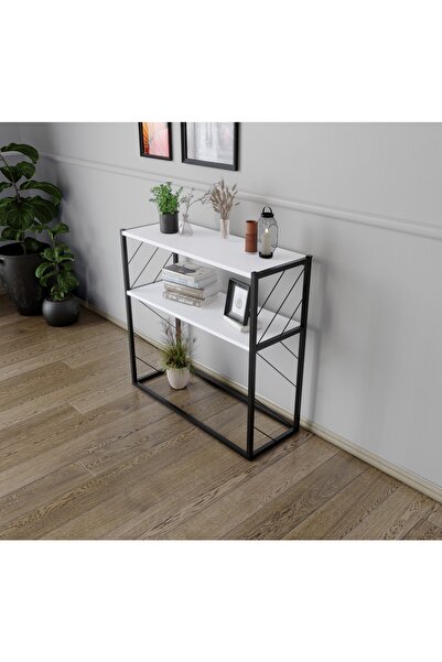 Fahrettin Küçük Metal Ayaklı Dresuar Dekoratif Raflı Dresuar Konsol Metal Dre...