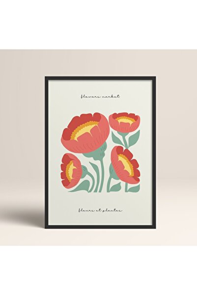 HOMEPACK Jednostruko uokvireni apstraktni šareni uzorci cvetova, moderna umet...