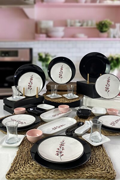 Keramika طقم إفطار ساكورا مكون من 36 قطعة لـ 6 أشخاص