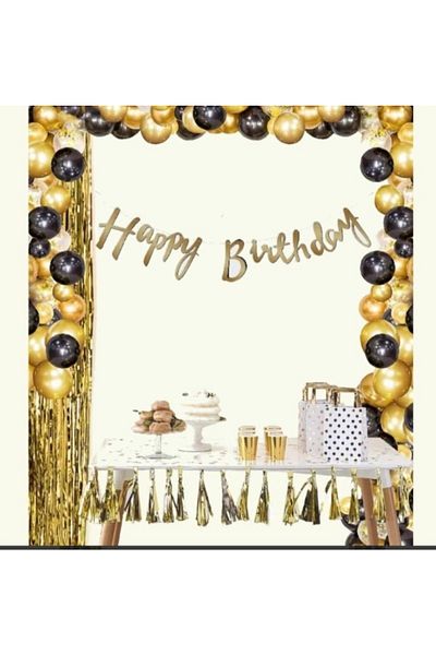 asöy Happy Birthday Banner Χρυσή καλλιγραφία Banner Χειρόγραφο Happy Birthday Banner Κείμενο