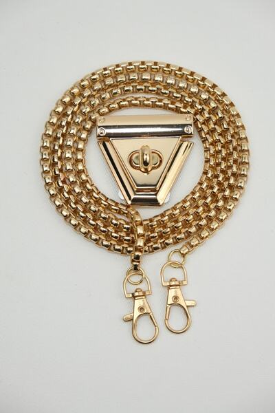 Genel Markalar Metal Geçme Zincirli Çanta Cüzdan Yapım Seti Gümüş Renk