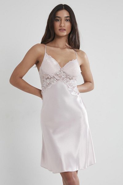 Pierre Cardin Satin Lace Nightgown - 608