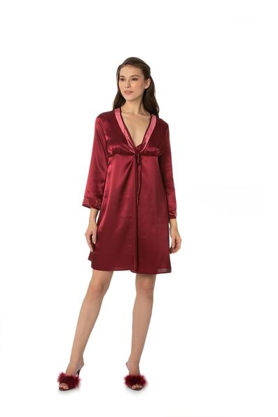 Pierre Cardin Velvet Satin Nightgown and Dressing Gown Set - 4040
