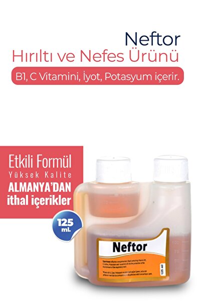 NEFTOR 125 Ml Güvercin Ve Kafes Kuşlarında Hırıltı Ve Nefes Açıcı