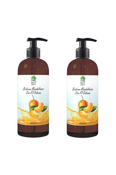 Poxy Bodrum Tangerine Liquid Hand Soap 400 Ml 2 Pieces