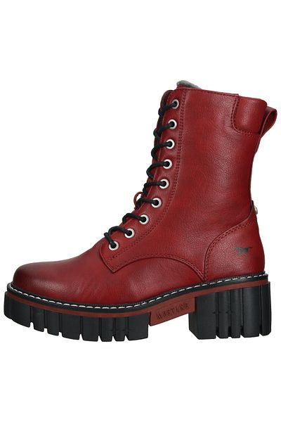 Mustang Stiefelette - Rot - Flacher Absatz