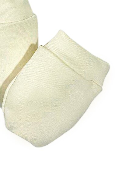 tinylamb Caramel Organic Cotton Baby Newborn 2 Pair Gloves Set-caramel Color
