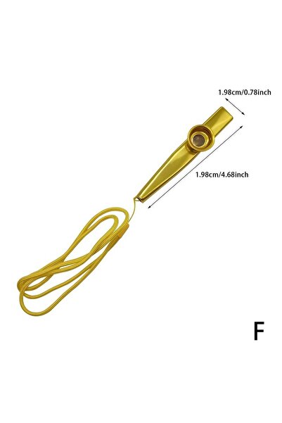 GMC MUSIC STORE GMC metalna kazoo sa žicom i remenom za vrat - žuta -