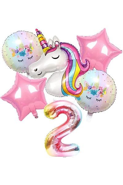 DÜVENCİ TİCARET Çıtıpitıstore Unicorn Birthday Decoration