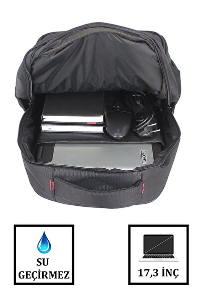 Case Club Laptop Sırt Çantası 17,3 Inç Darbe Emici Koruma Su Geçirmez Kumaş