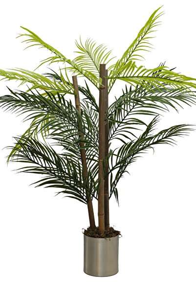 Cihan Çiçekçilik Bambu Çikas 120 Cm Yapay Ağaç 12x12 Metal Saksı
