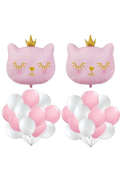 DÜVENCİ TİCARET Çıtıpitıstore Cat Foil Balloon Set