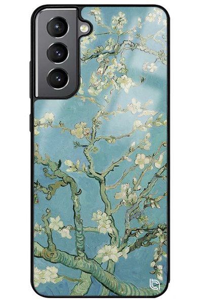 WANNA PROTECT Samsung S21 Fe Kamera Korumalı Van Gogh Almond Blossom Premium ...