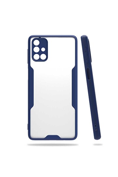 ZM STORE Samsung Galaxy M31s Kılıf Kamera Korumalı Arkası Buzlu Şeffaf Parfe ...