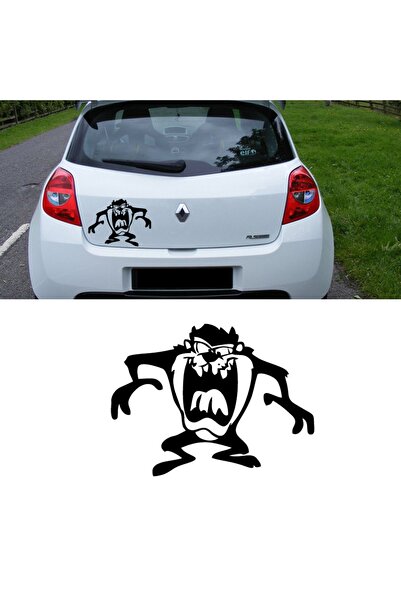 Melek Pazarı 27 X 20 Cm Tazmanya Canavarı Araba Sticker