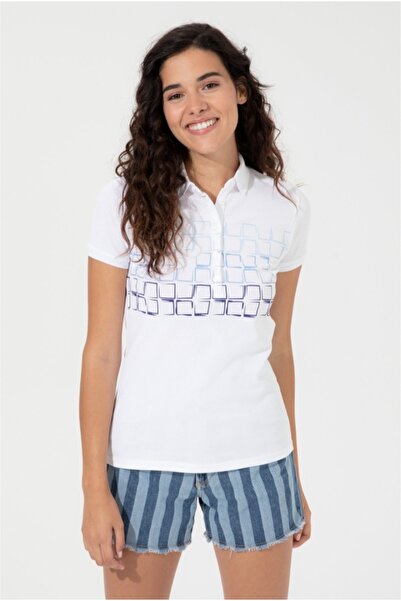 U.S. Polo Assn. Kadın Mavi T-shirt