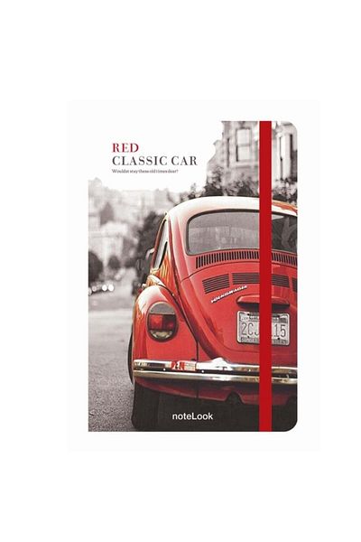 Scrikss Notelook Red Classic Car A6 Unlined Notebook